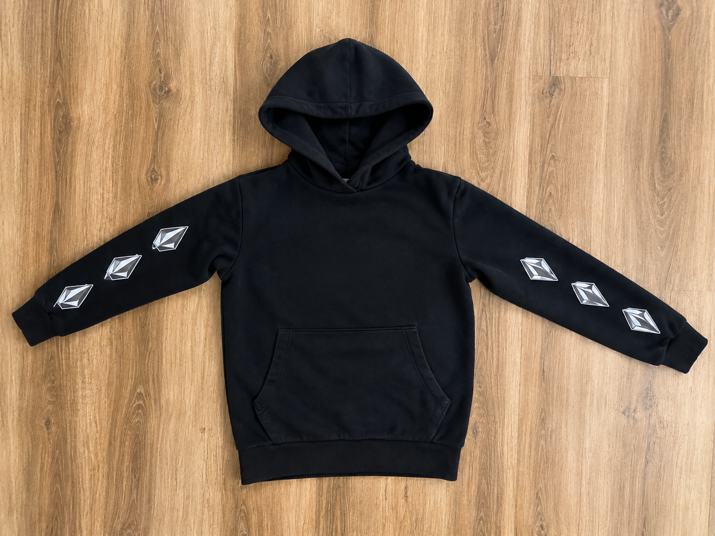 Volcom Black Pullover Hoodie Diamond Logo
