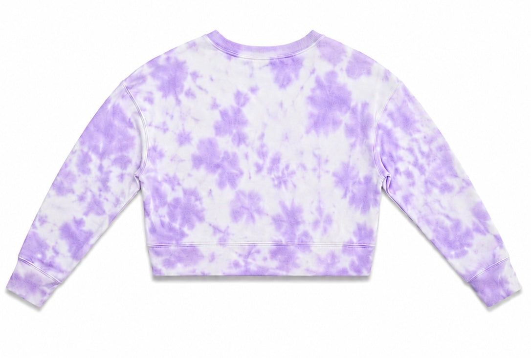 Goals Purple Tie Dye Crewneck Sweatshirt