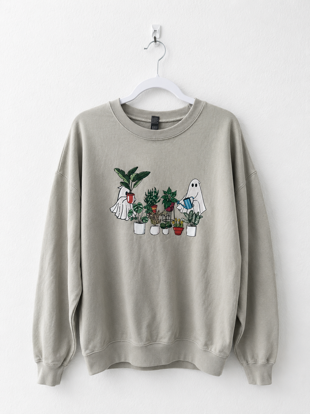 Halloween Ghost Plant Crewneck