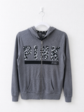 PINK Leopard Logo Full-Zip Hoodie